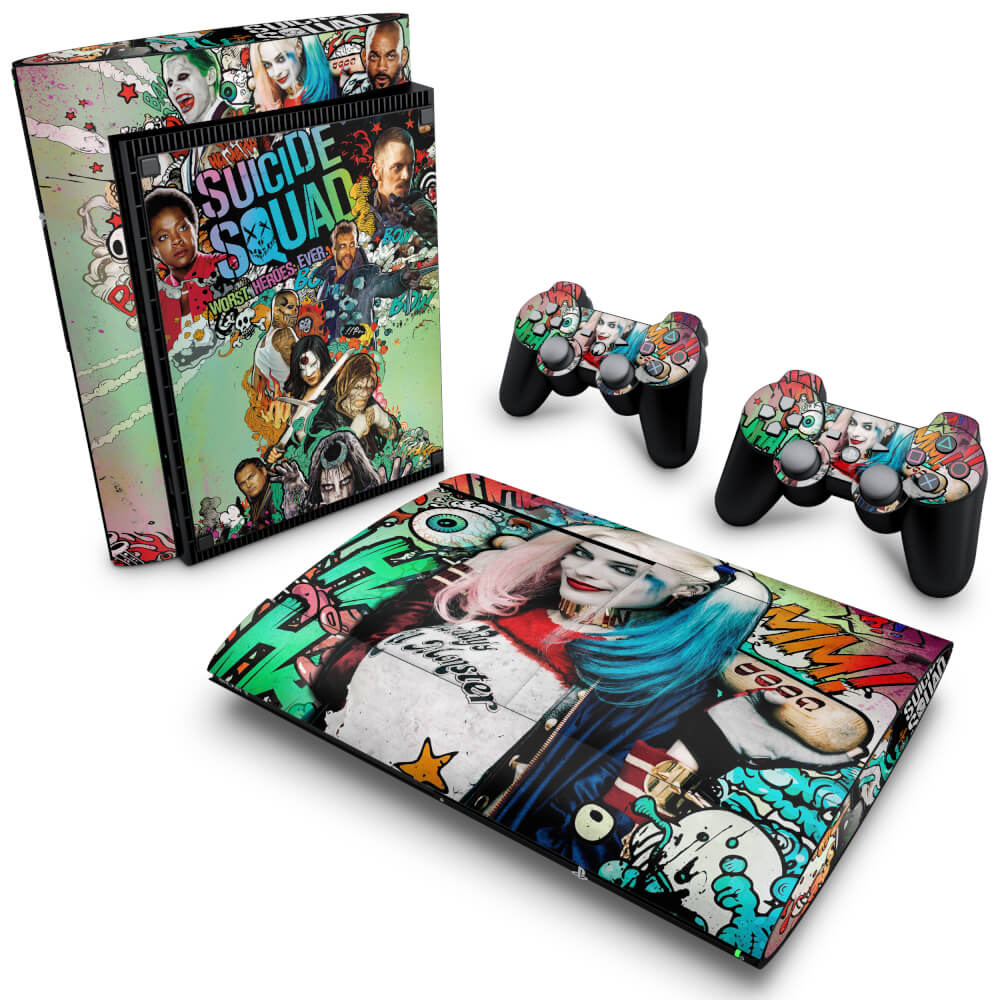 Skin Anti-Rage PS3 Super Slim - Esquadrão Suicida #A