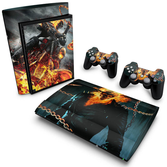 Skin Anti-Rage PS3 Super Slim - Ghost Rider - Motoqueiro Fantasma #B