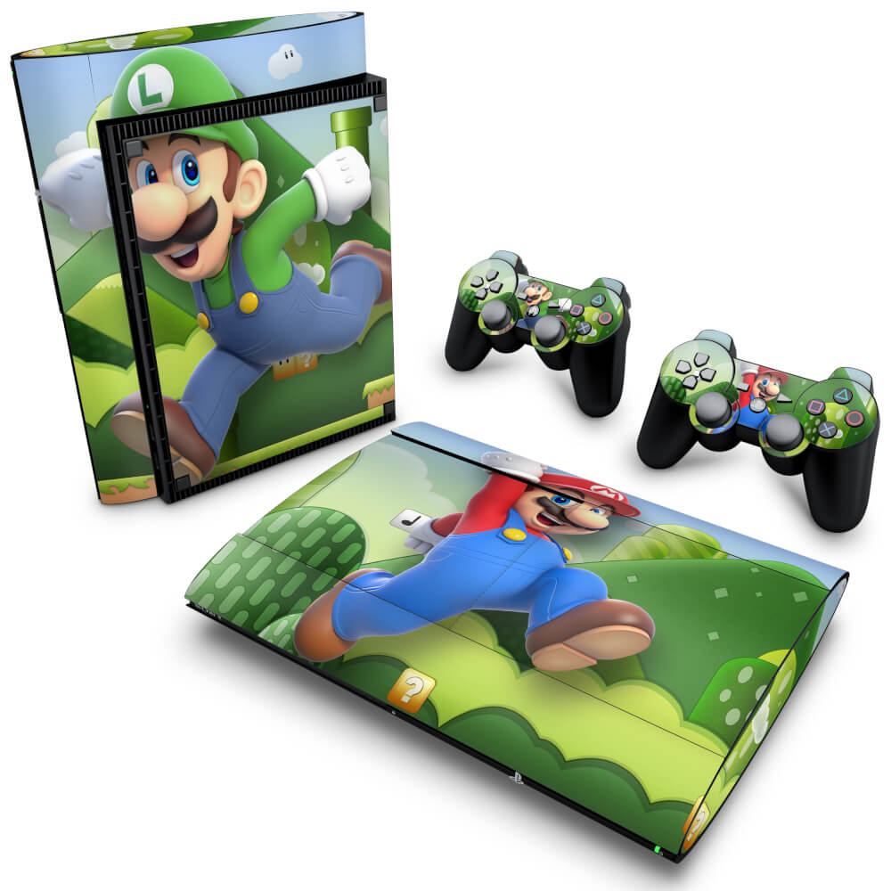 Skin Anti-Rage PS3 Super Slim - Mario & Luigi