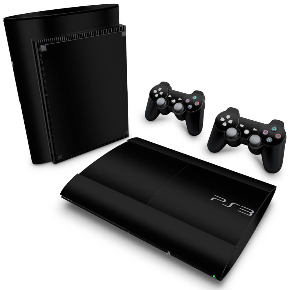 Skin Anti-Rage PS3 Super Slim - Preto Black Piano