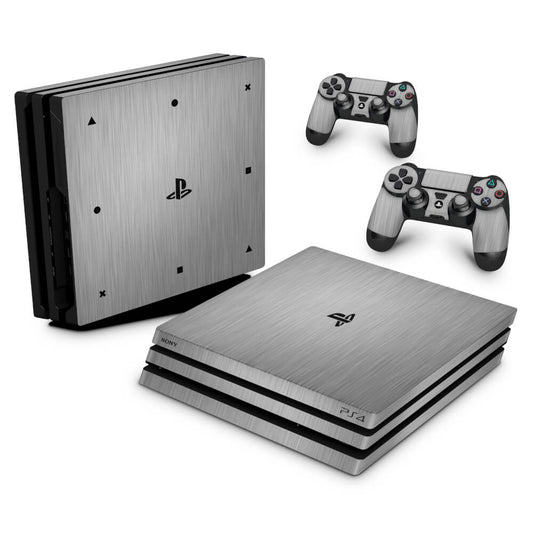 Skin Anti-Rage PS4 Pro - Aço Escovado Cinza