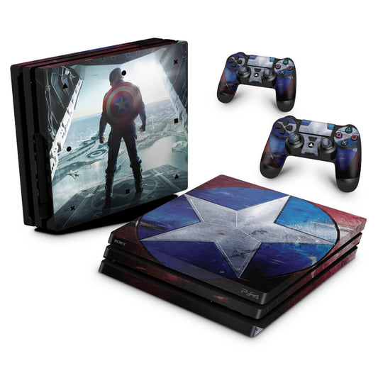 Skin Anti-Rage PS4 Pro - Capitao America
