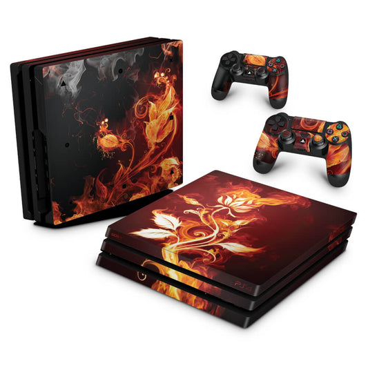 Skin Anti-Rage PS4 Pro - Fire Flower