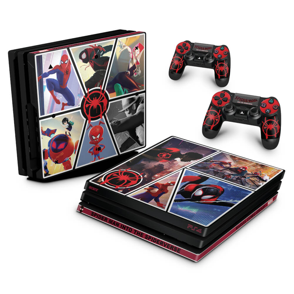 Skin Anti-Rage PS4 Pro - Homem-Aranha no Aranhaverso
