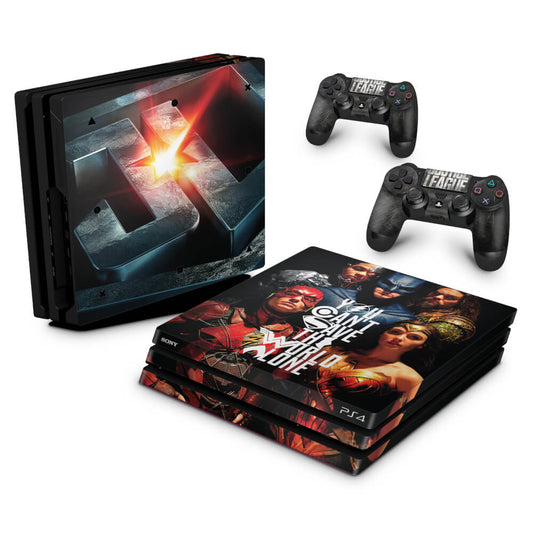 Skin Anti-Rage PS4 Pro - Liga Da Justiça