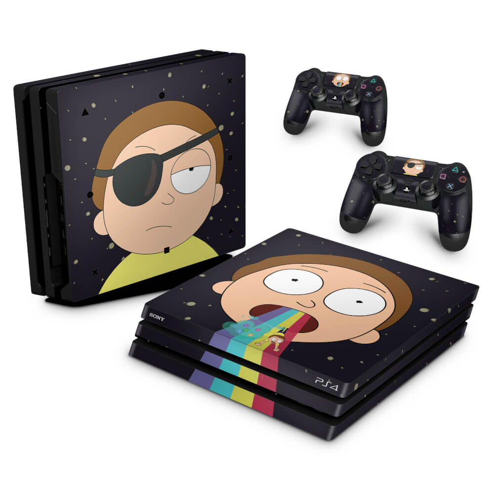 Skin Anti-Rage PS4 Pro - Morty Rick and Morty