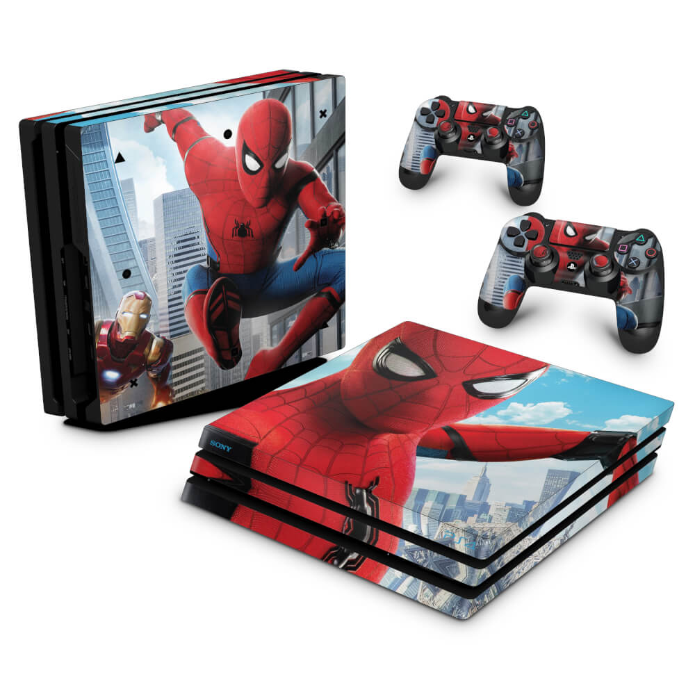Skin Anti-Rage PS4 Pro - Spiderman - Homem Aranha Homecoming