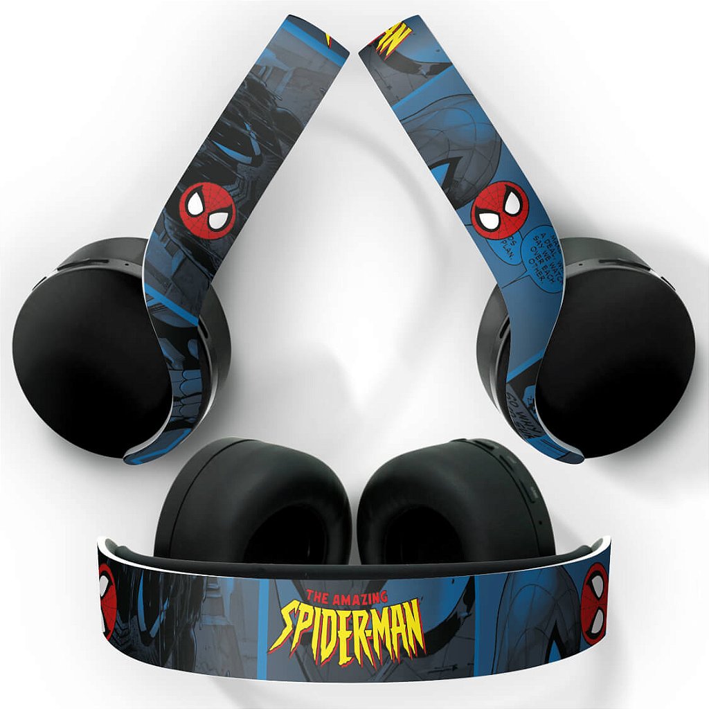 Skin Anti-Rage PS5 Headset Pulse 3D - Homem-Aranha Spider-Man Comics