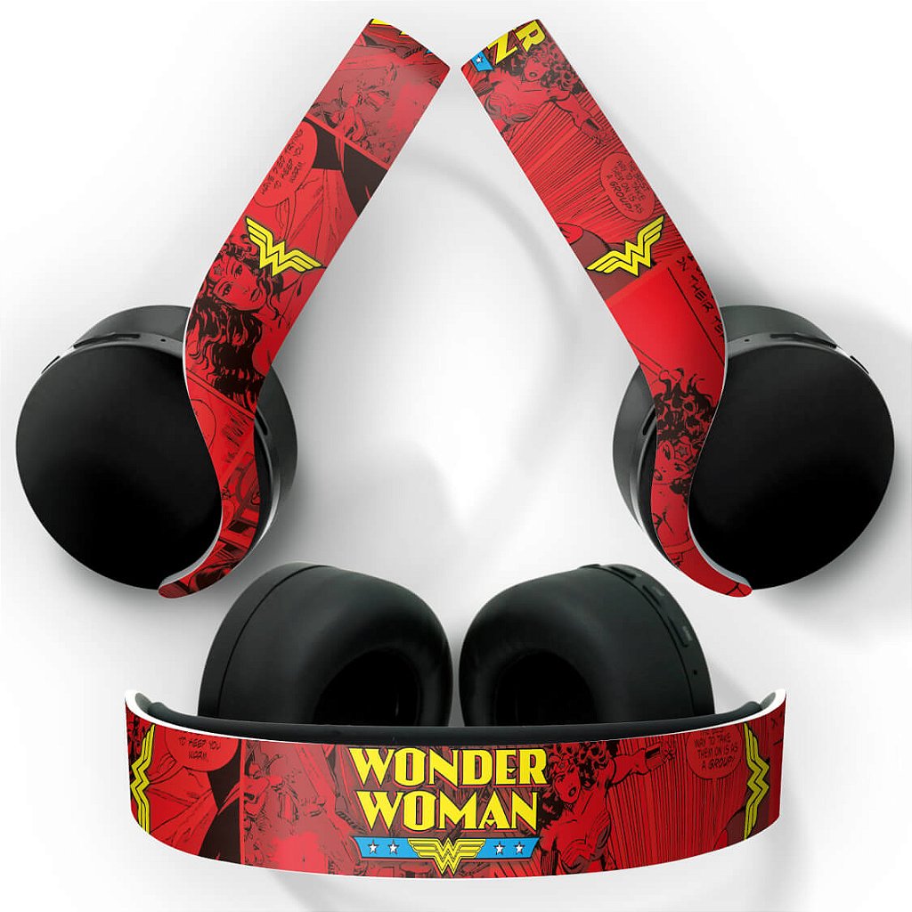 Skin Anti-Rage PS5 Headset Pulse 3D - Mulher Maravilha Comics