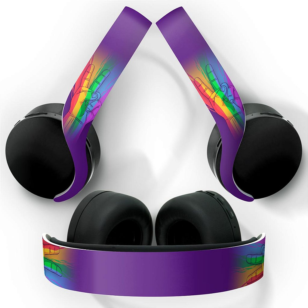 Skin Anti-Rage PS5 Headset Pulse 3D - Rainbow Colors Colorido