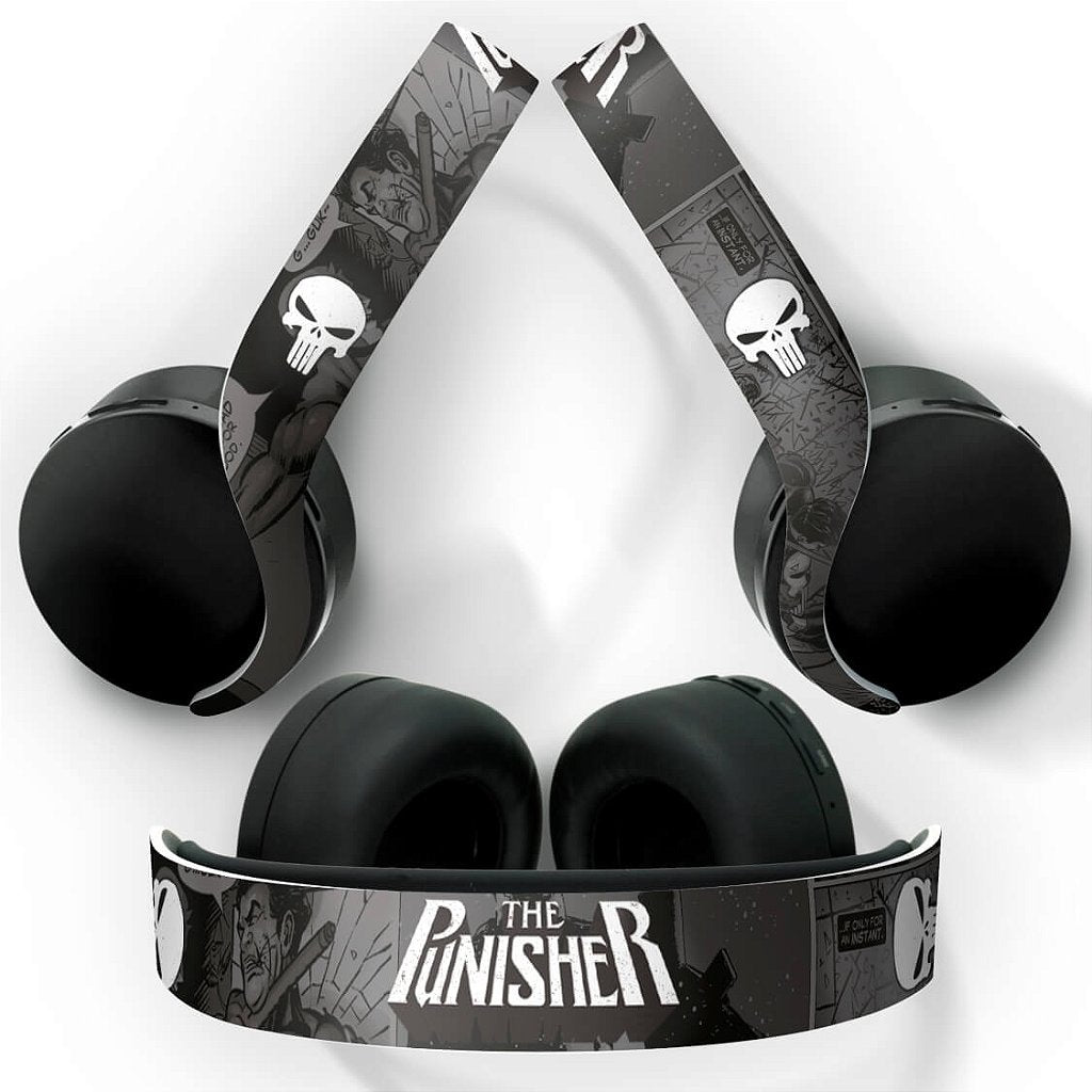 Skin Anti-Rage PS5 Headset Pulse 3D - The Punisher Justiceiro Comics