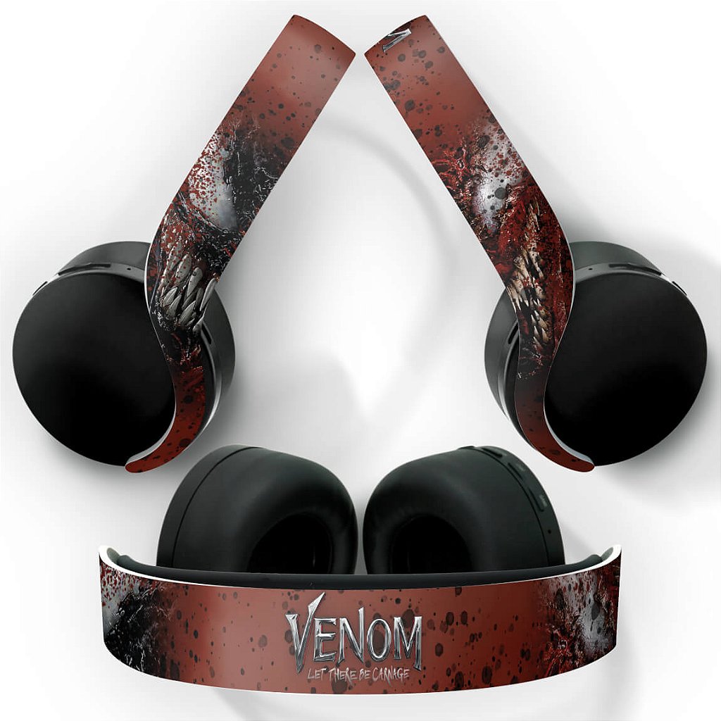 Skin Anti-Rage PS5 Headset Pulse 3D - Venom Tempo de Carnificina