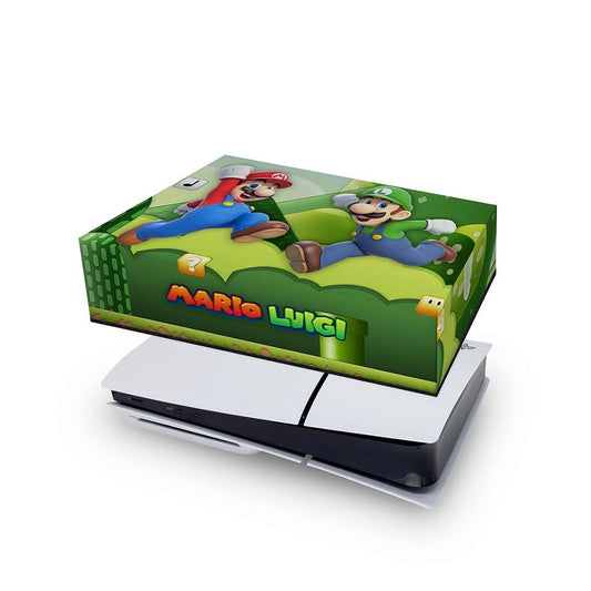 Capa Anti Poeira PS5 Slim Horizontal - Super Mario