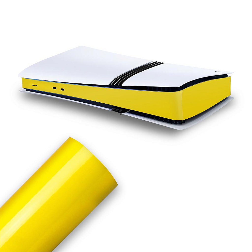 Skin PS5 Pro Central - Amarelo