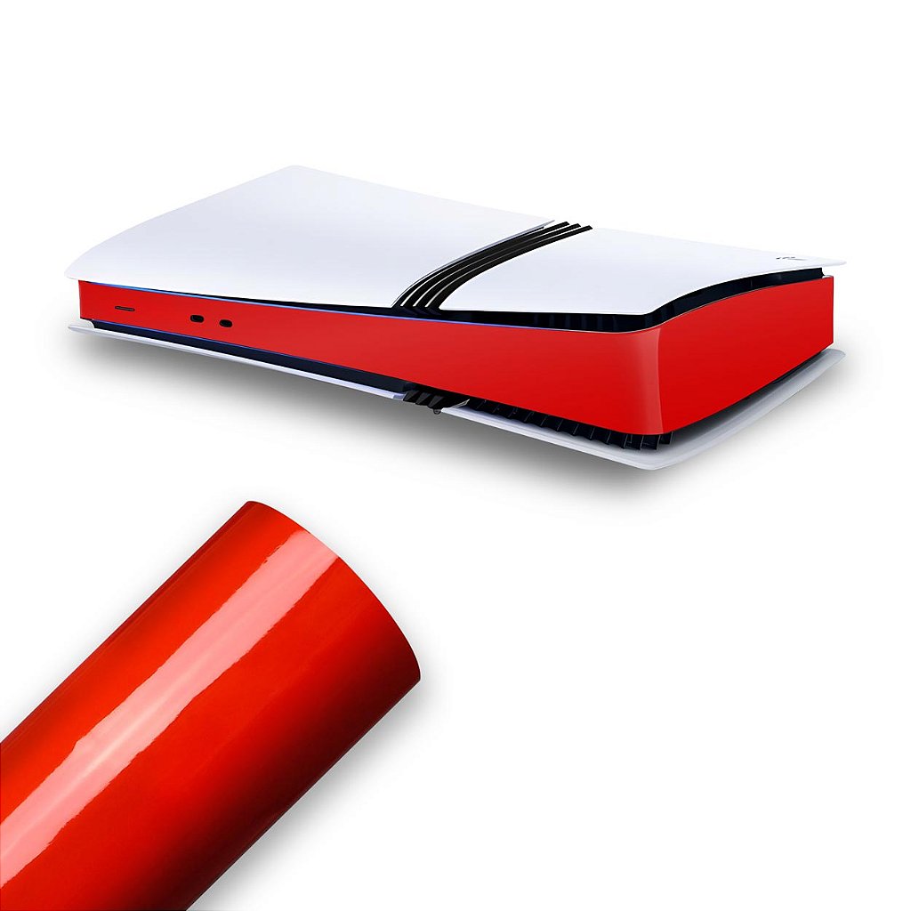 Skin PS5 Pro Central - Vermelho