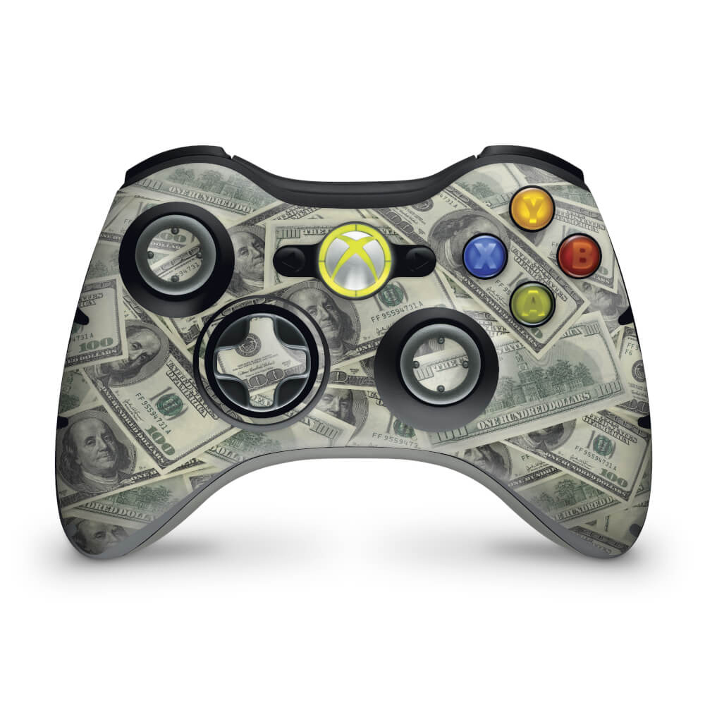 Skin Anti-Rage Xbox 360 Controle - Dollar Money Dinheiro