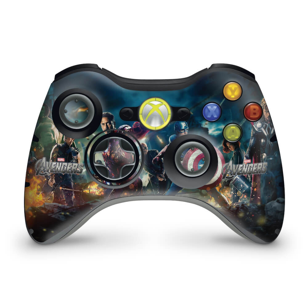 Skin Anti-Rage Xbox 360 Controle - Os Vingadores