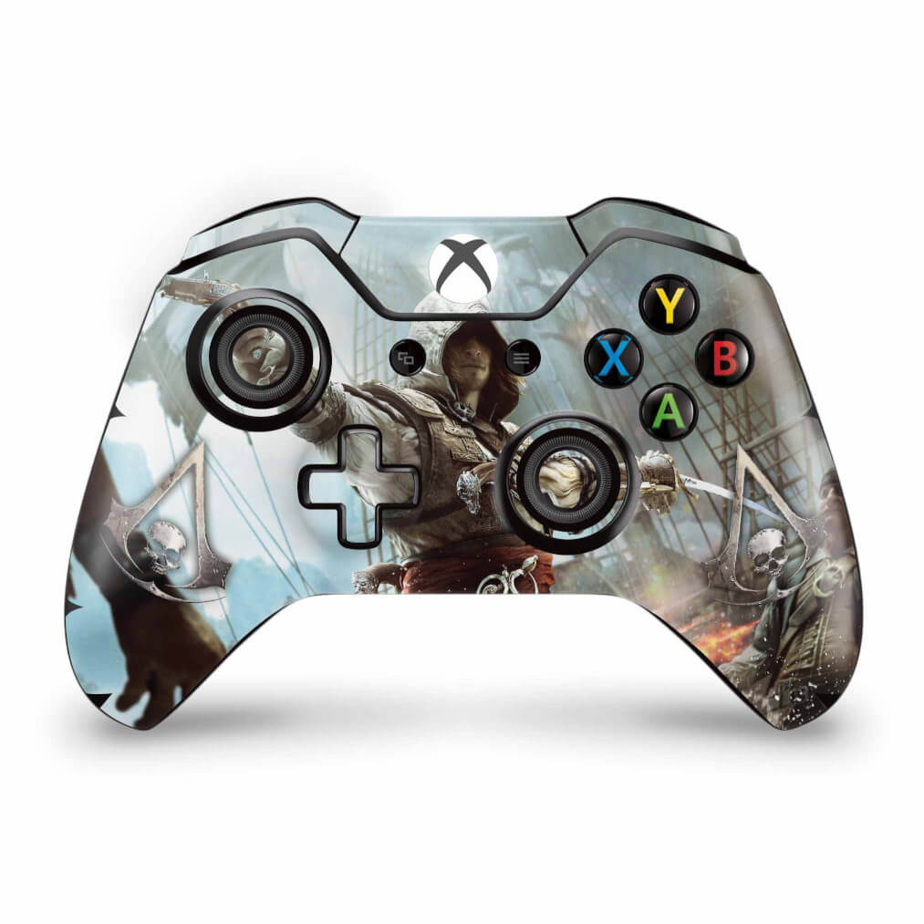 Skin Anti-Rage Xbox One Fat Controle - Assassin's Creed Black Flag