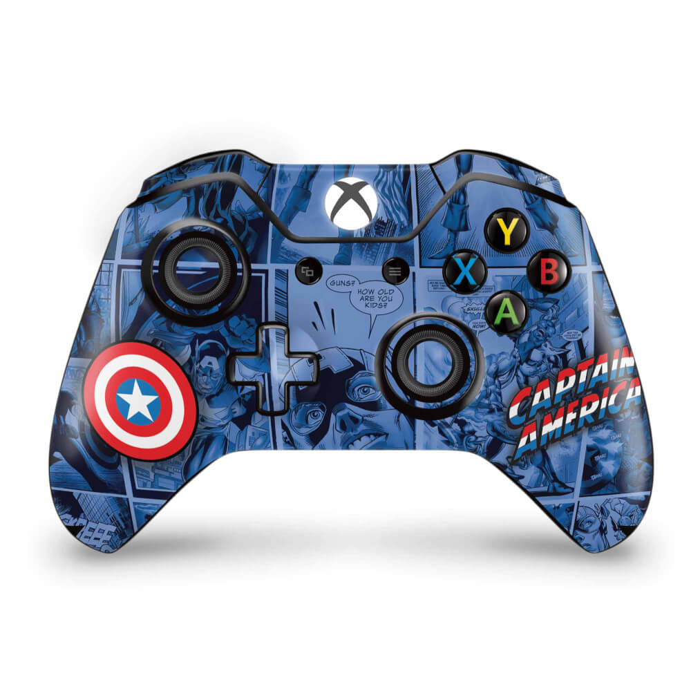 Skin Anti-Rage Xbox One Fat Controle - Capitão América Comics