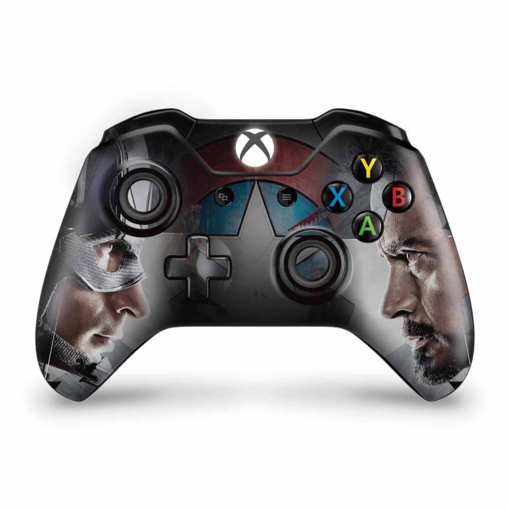 Skin Anti-Rage Xbox One Fat Controle - Capitão America - Guerra Civil