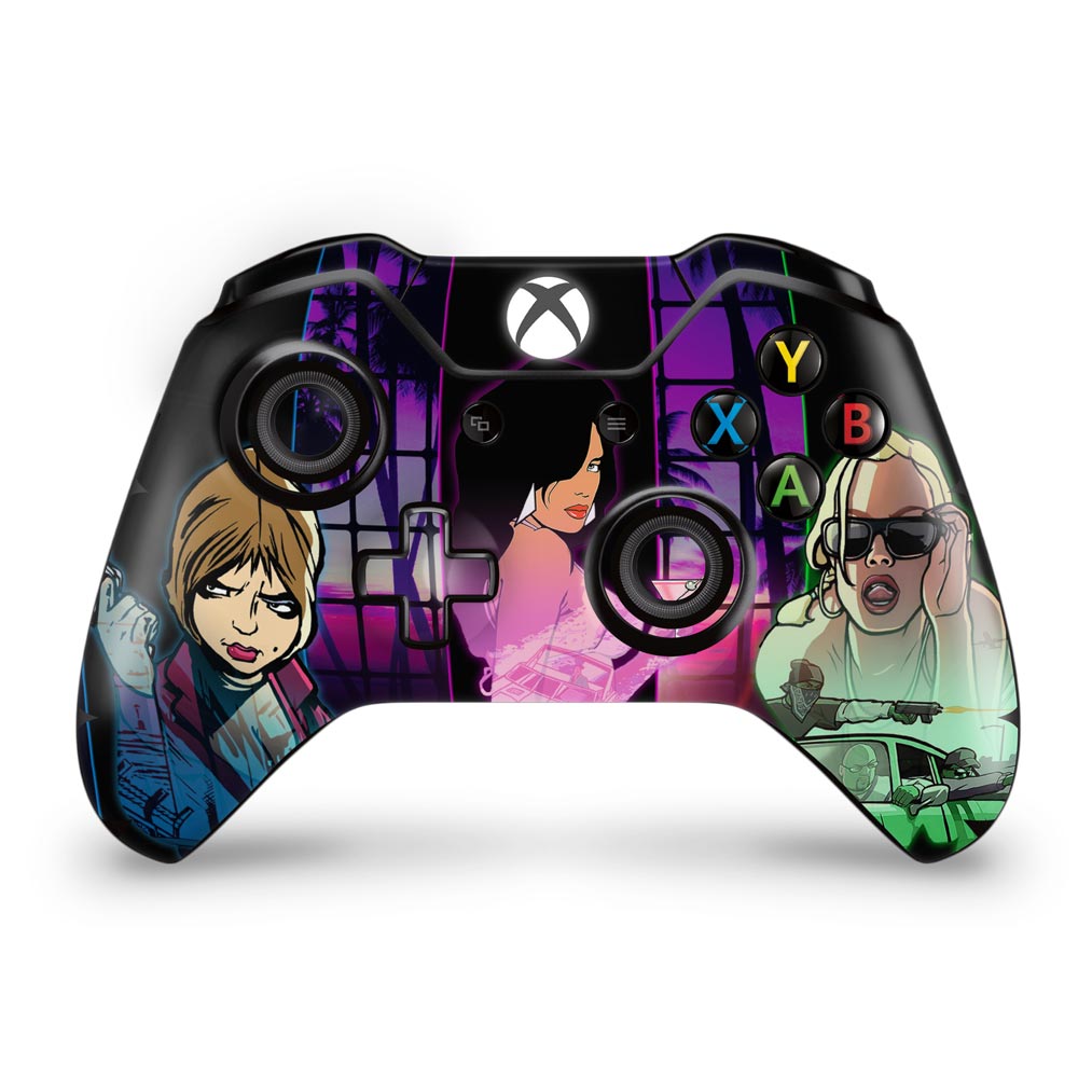 Skin Anti-Rage Xbox One Fat Controle - GTA The Trilogy