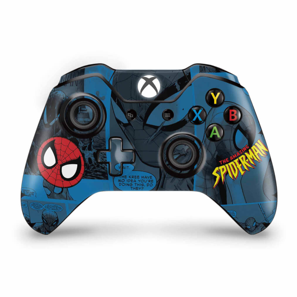 Skin Anti-Rage Xbox One Fat Controle - Homem-Aranha Spider-Man Comics