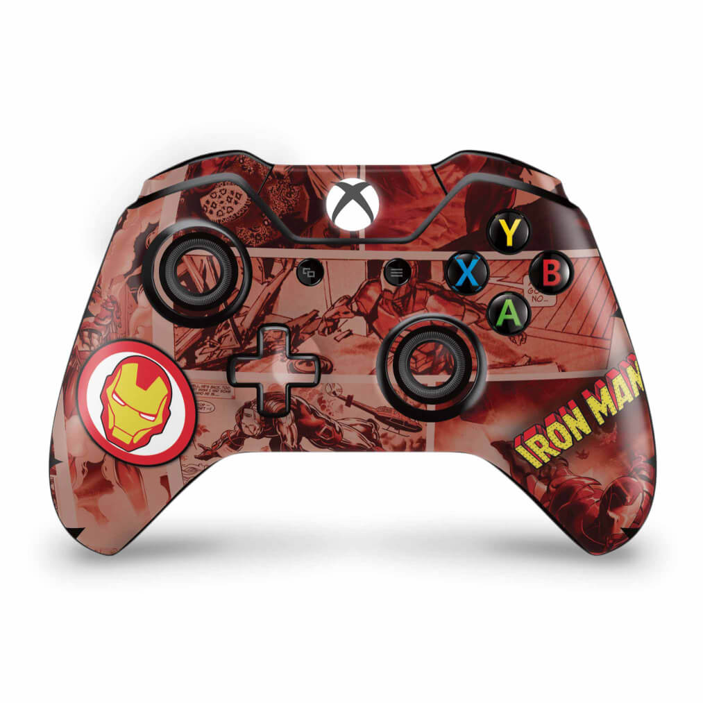Skin Anti-Rage Xbox One Fat Controle - Homem de Ferro Comics