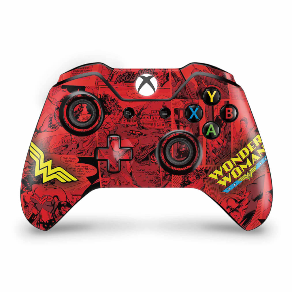 Skin Anti-Rage Xbox One Fat Controle - Mulher Maravilha Comics