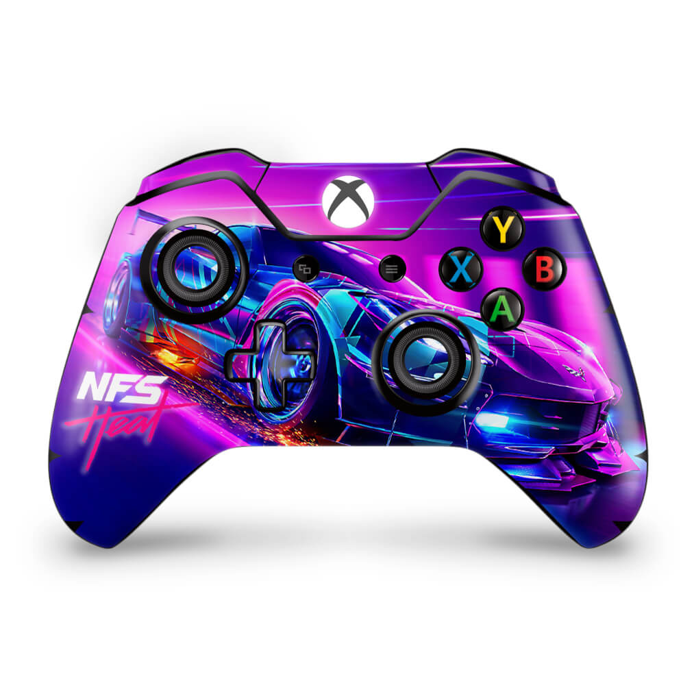 Skin Anti-Rage Xbox One Fat Controle - Need For Speed Heat