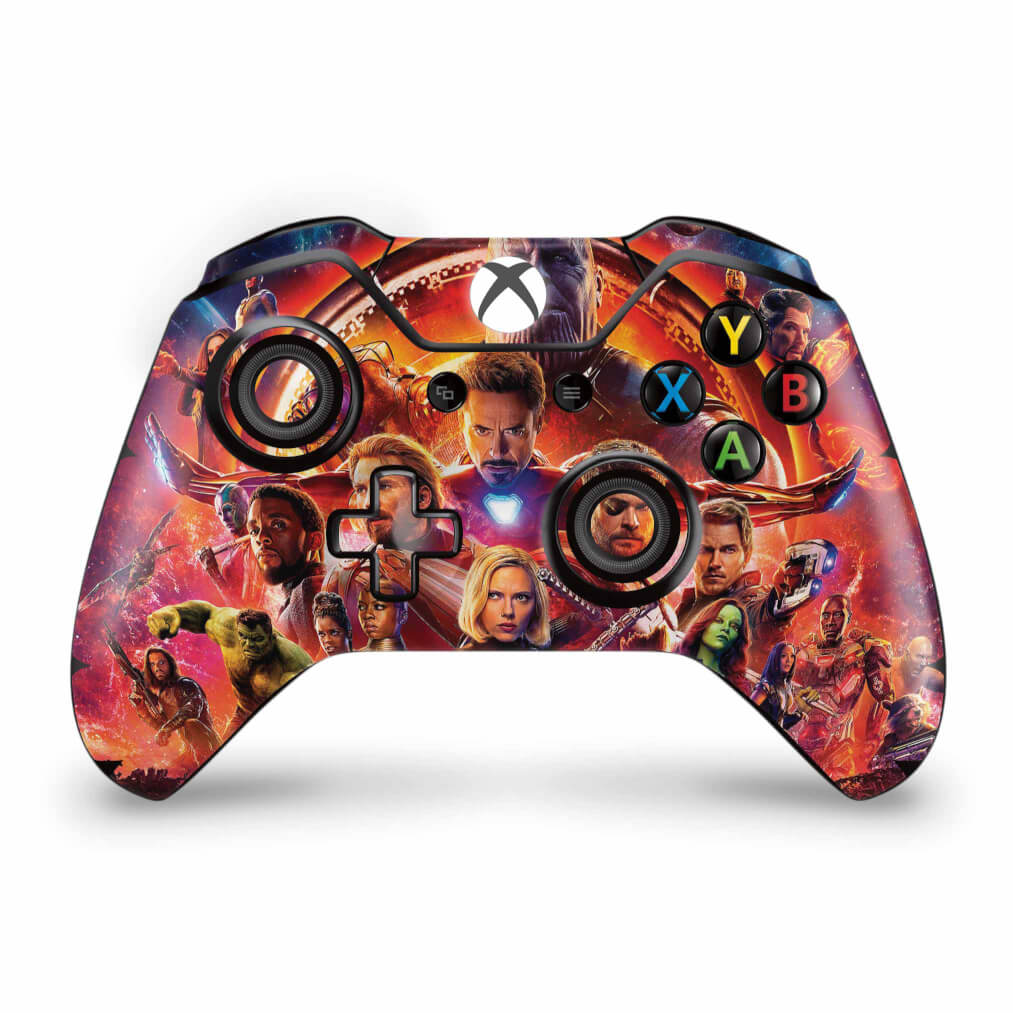 Skin Anti-Rage Xbox One Fat Controle - Os Vingadores: Guerra Infinita