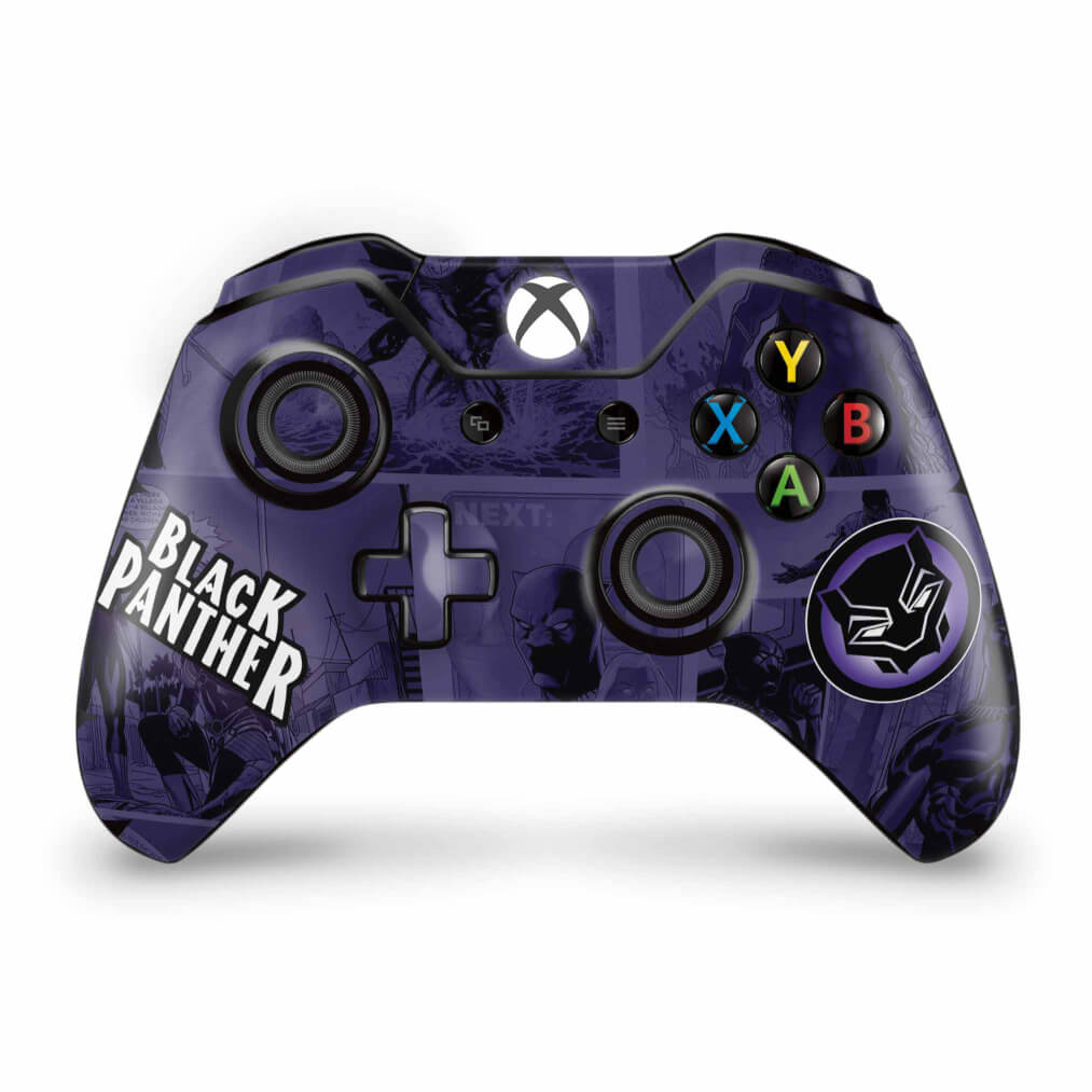 Skin Anti-Rage Xbox One Fat Controle - Pantera Negra Comics
