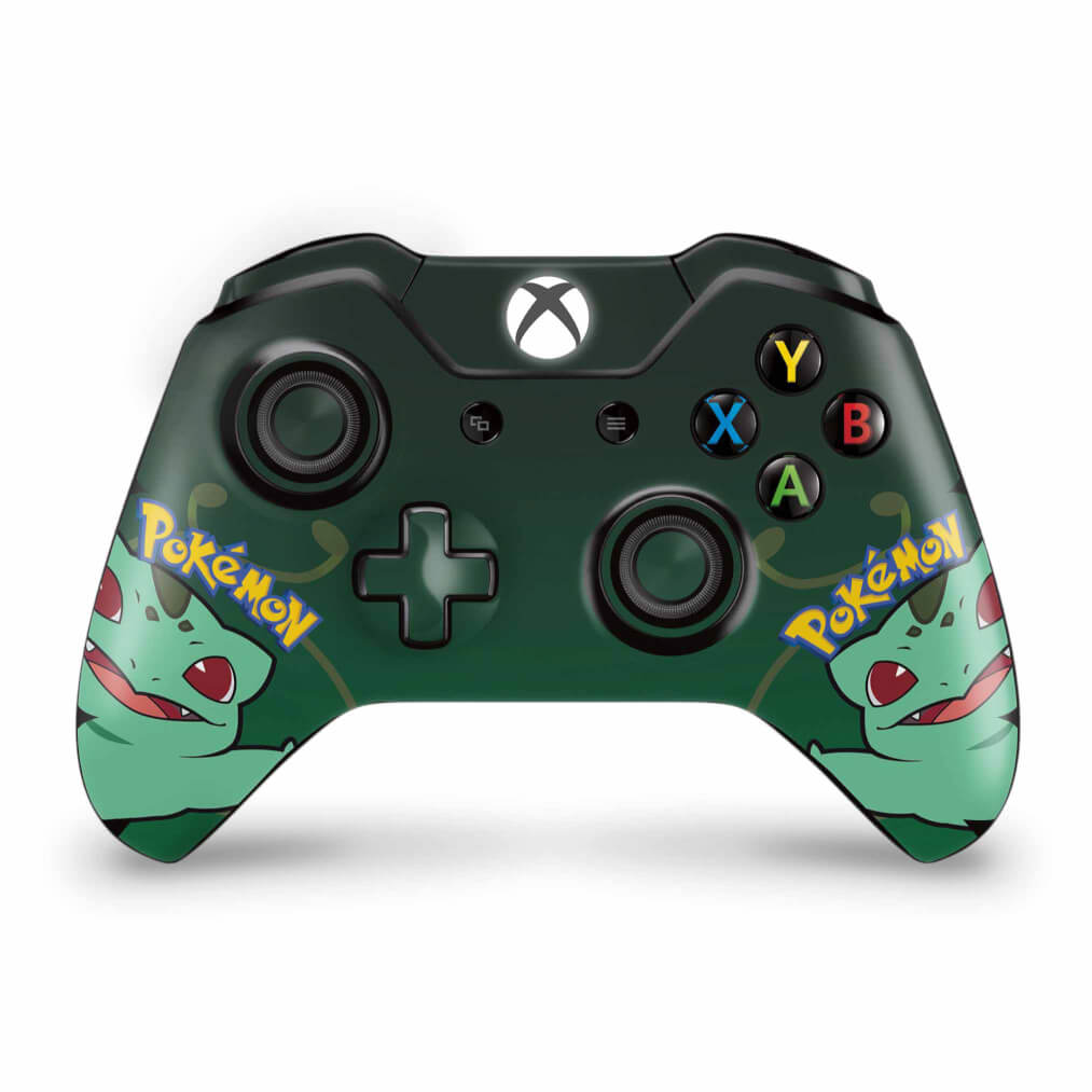 Skin Anti-Rage Xbox One Fat Controle - Pokemon Bulbasaur
