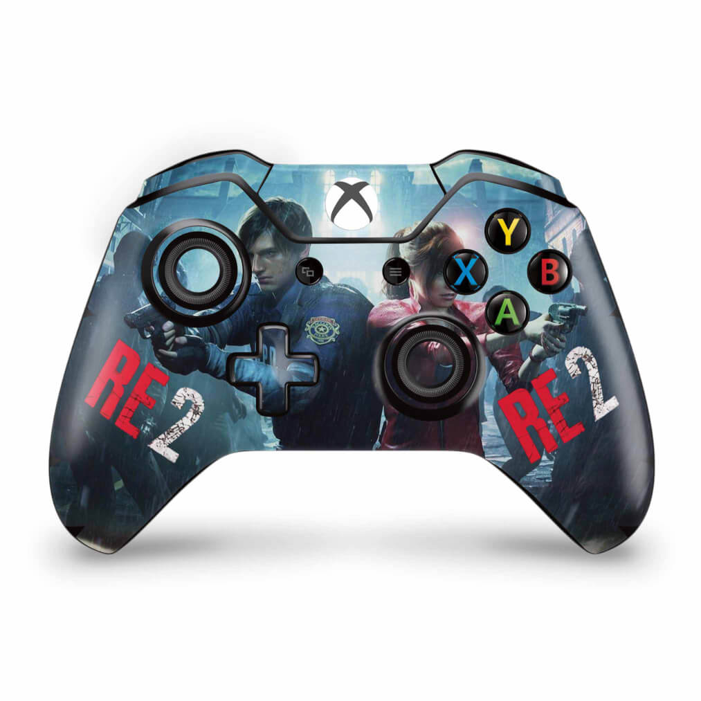 Skin Anti-Rage Xbox One Fat Controle - Resident Evil 2 Remake