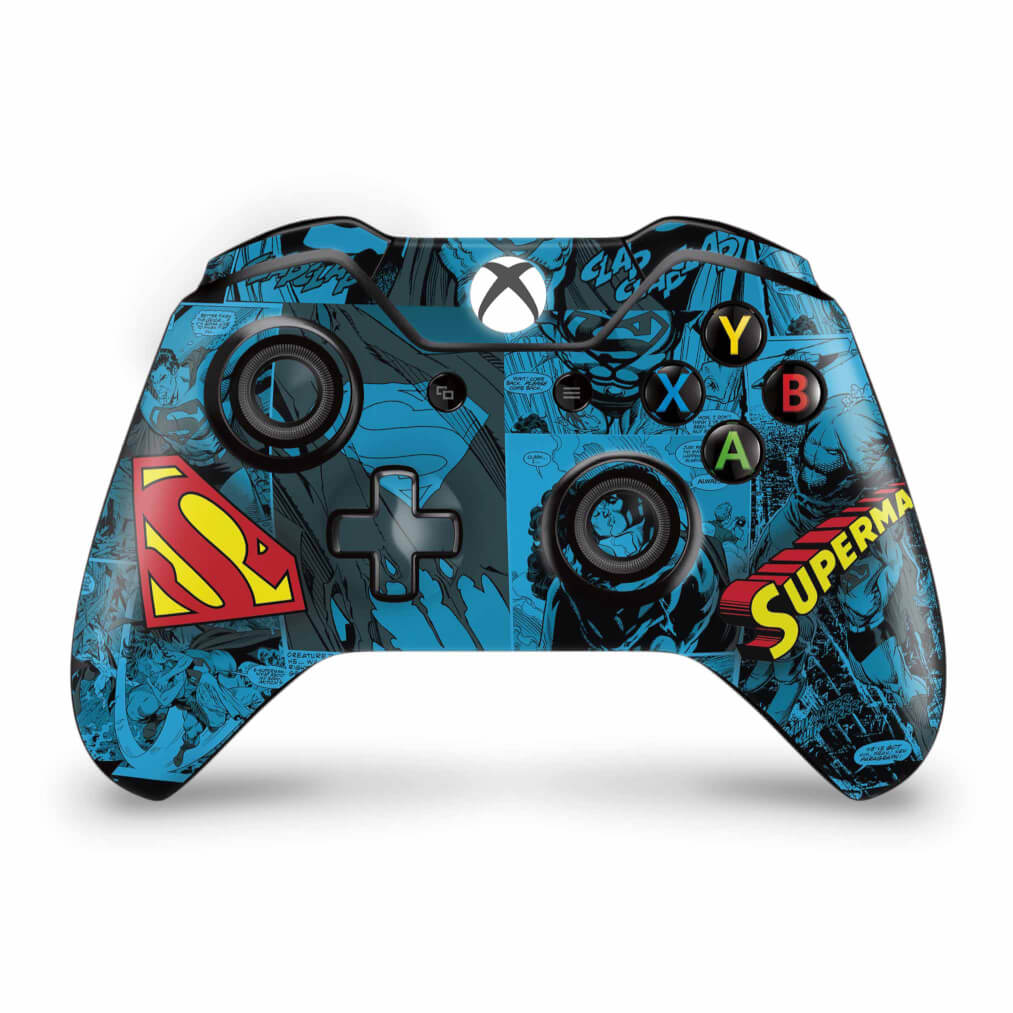 Skin Anti-Rage Xbox One Fat Controle - Super Homem Superman Comics