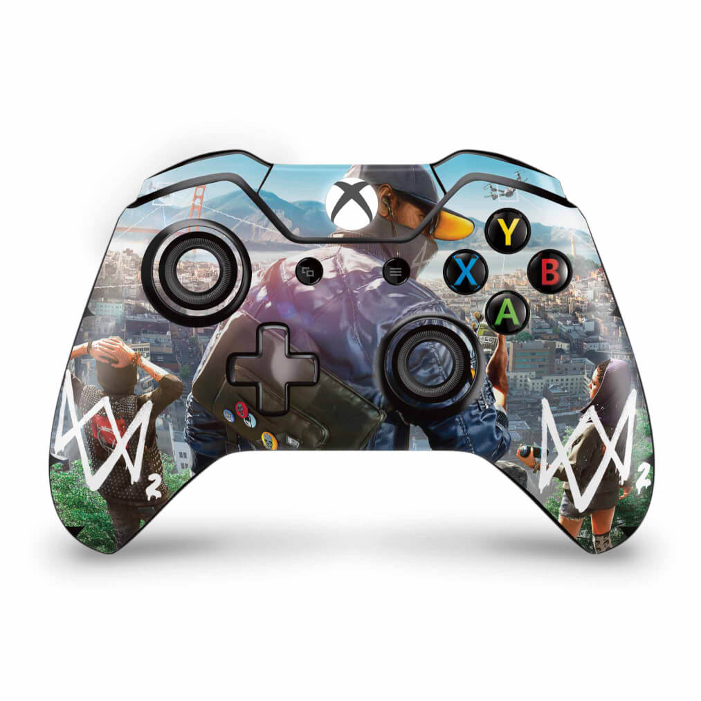 Skin Anti-Rage Xbox One Fat Controle - Watch Dogs 2