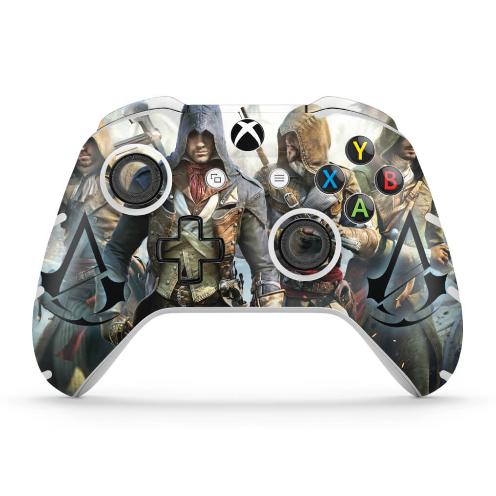 Skin Anti-Rage Xbox One Slim X Controle - Assassins Creed Unity