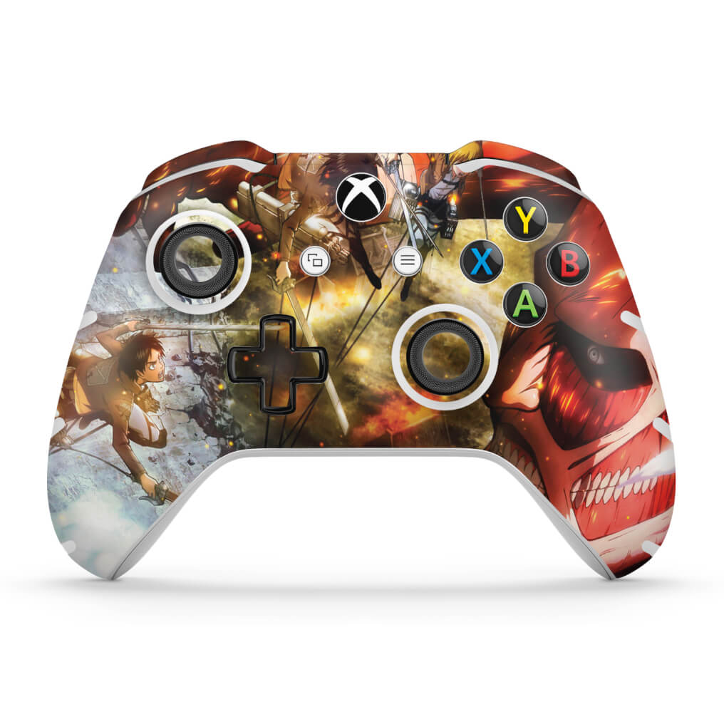 Skin Anti-Rage Xbox One Slim X Controle - Attack on Titan #A