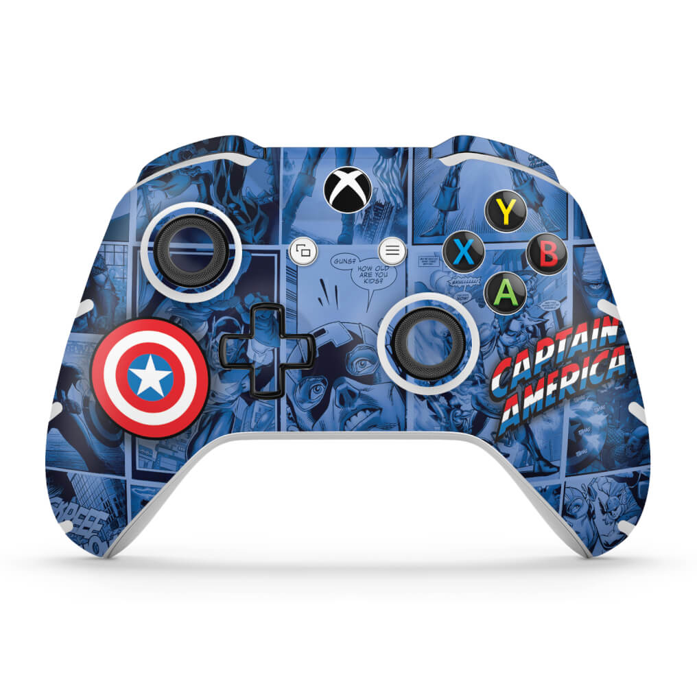 Skin Anti-Rage Xbox One Slim X Controle - Capitão América Comics