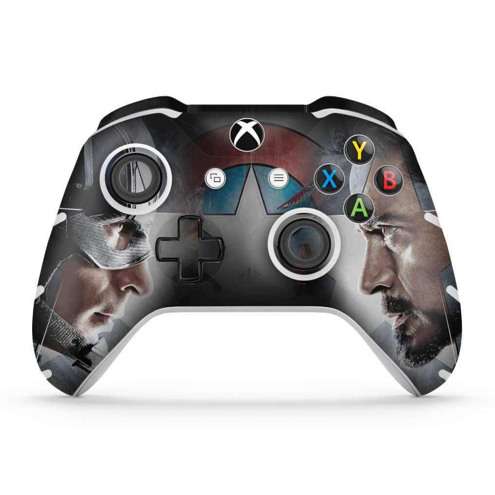 Skin Anti-Rage Xbox One Slim X Controle - Capitão America - Guerra Civil