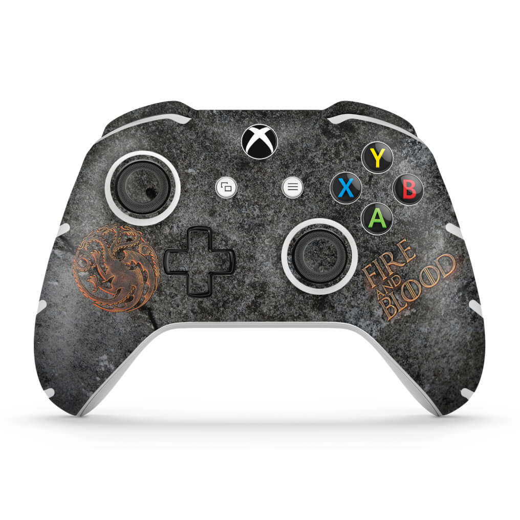 Skin Anti-Rage Xbox One Slim X Controle - Game of Thrones Targaryen