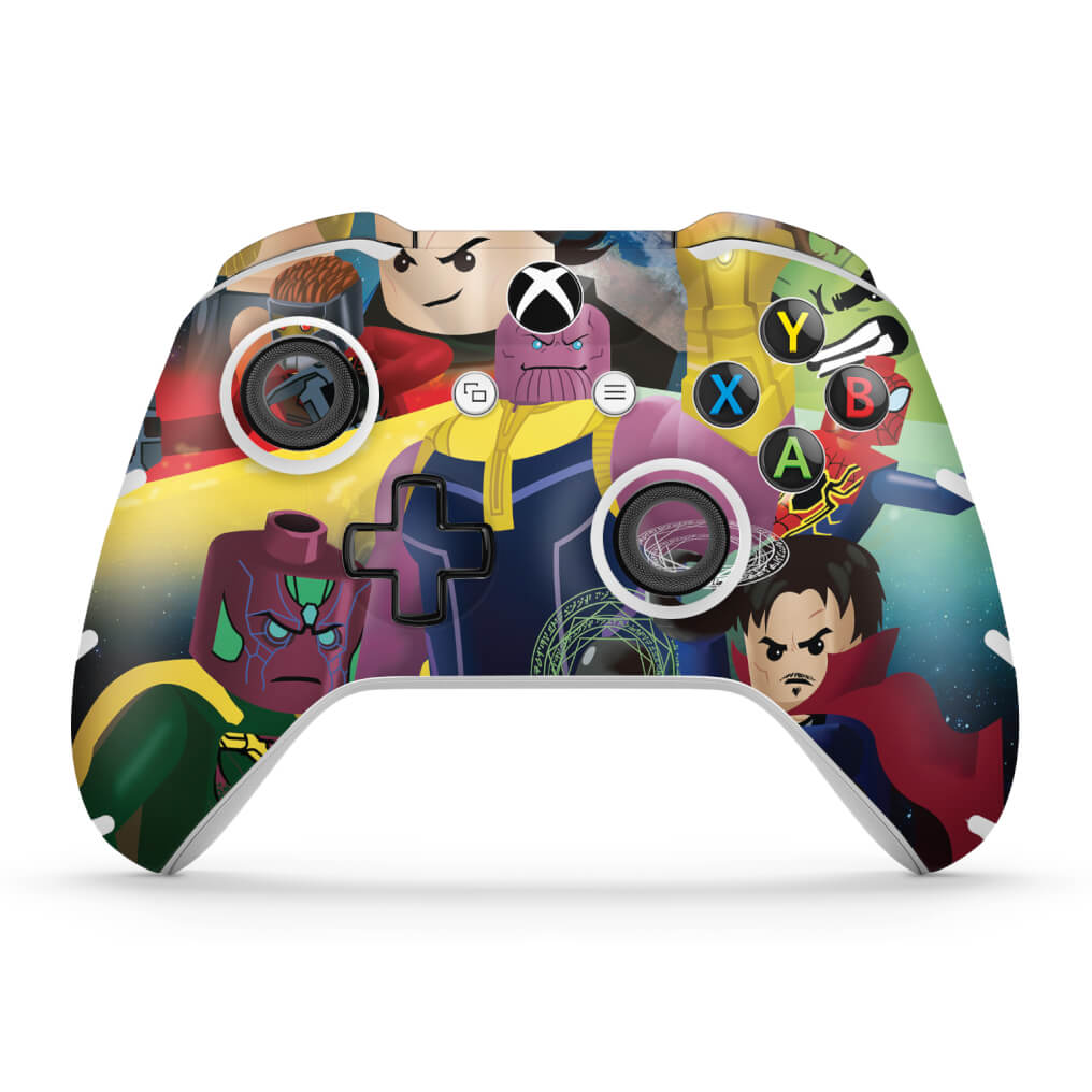 Skin Anti-Rage Xbox One Slim X Controle - Lego Avengers Vingadores