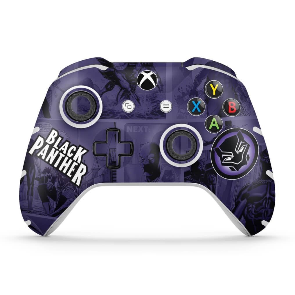 Skin Anti-Rage Xbox One Slim X Controle - Pantera Negra Comics