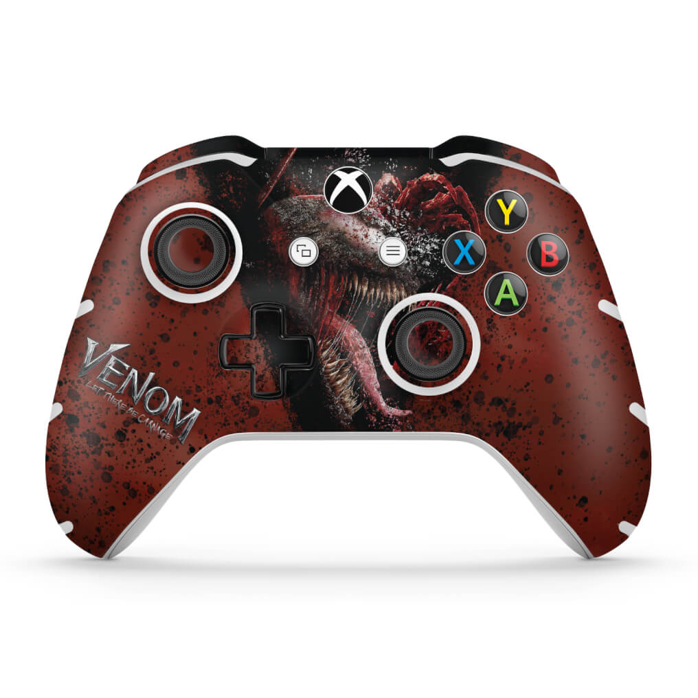 Skin Anti-Rage Xbox One Slim X Controle - Venom Tempo de Carnificina