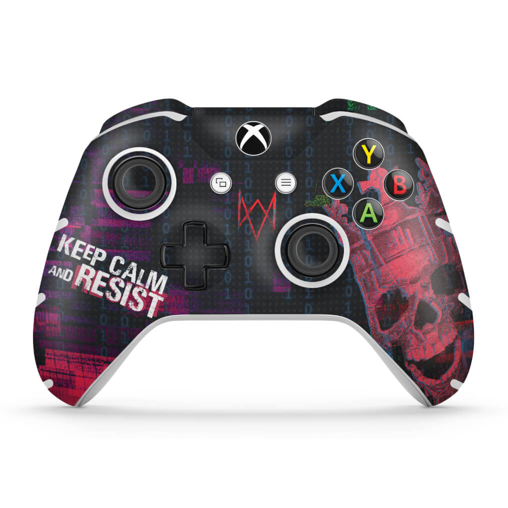 Skin Anti-Rage Xbox One Slim X Controle - Watch Dogs Legion