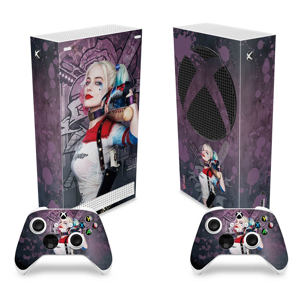 Skin Anti-Rage Xbox Series S Vertical - Arlequina Harley Quinn