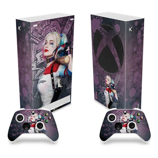 Skin Anti-Rage Xbox Series S Vertical - Arlequina Harley Quinn