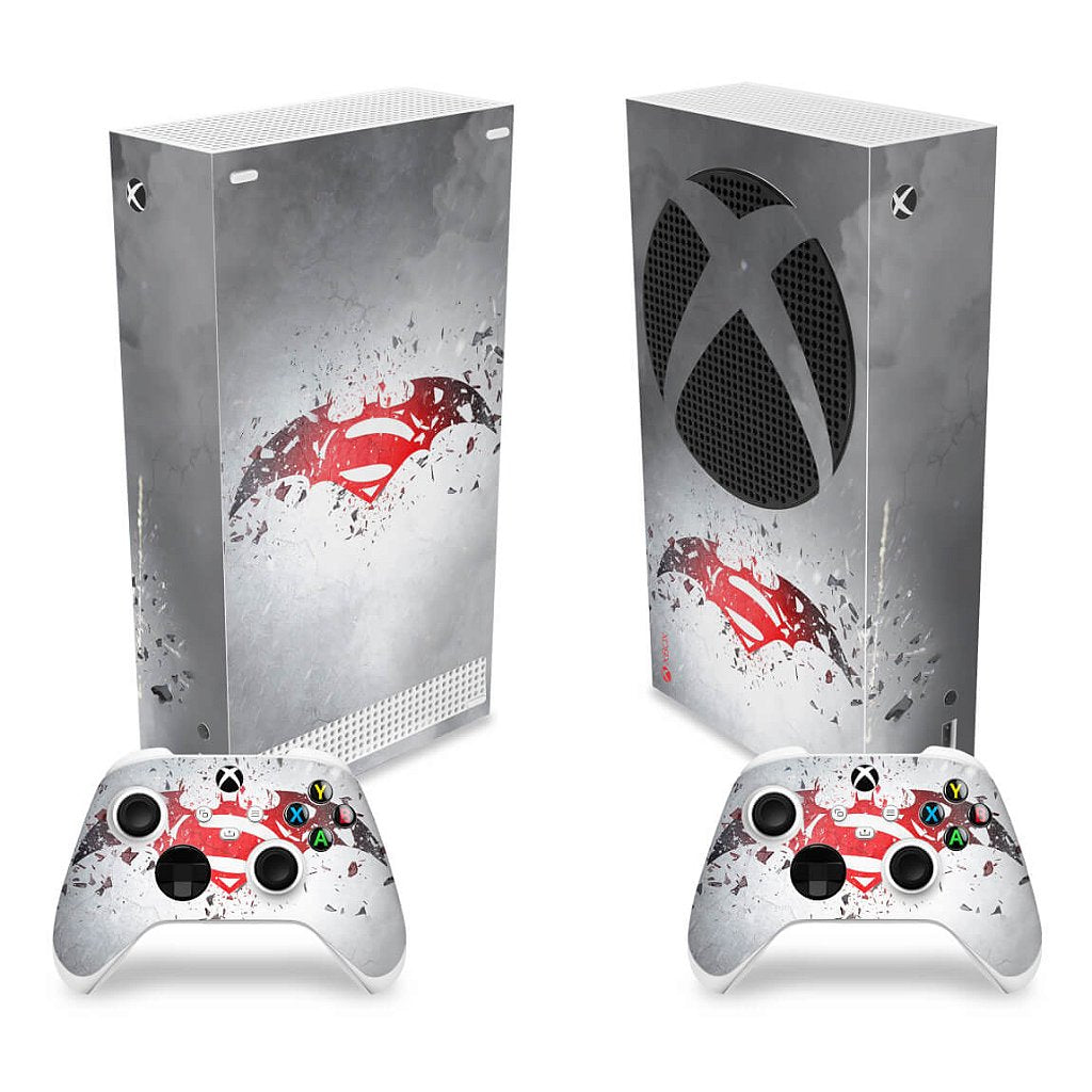 Skin Anti-Rage Xbox Series S Vertical - Batman Vs Superman Logo