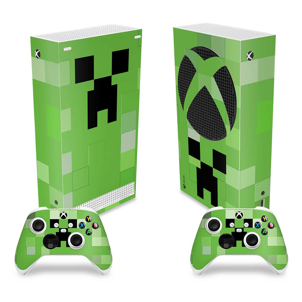 Skin Anti-Rage Xbox Series S Vertical - Creeper Minecraft