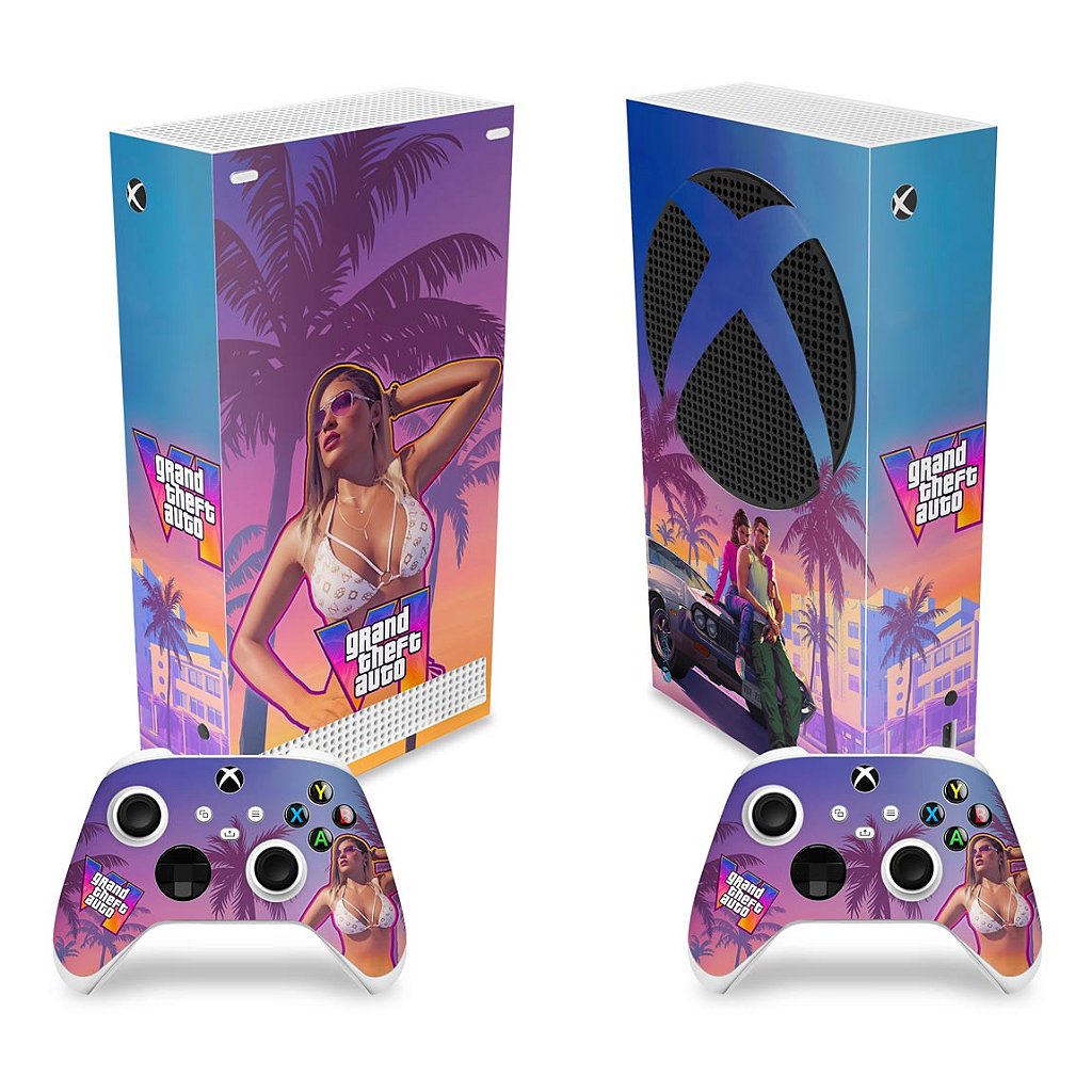 Skin Anti-Rage Xbox Series S Vertical - GTA 6 VI