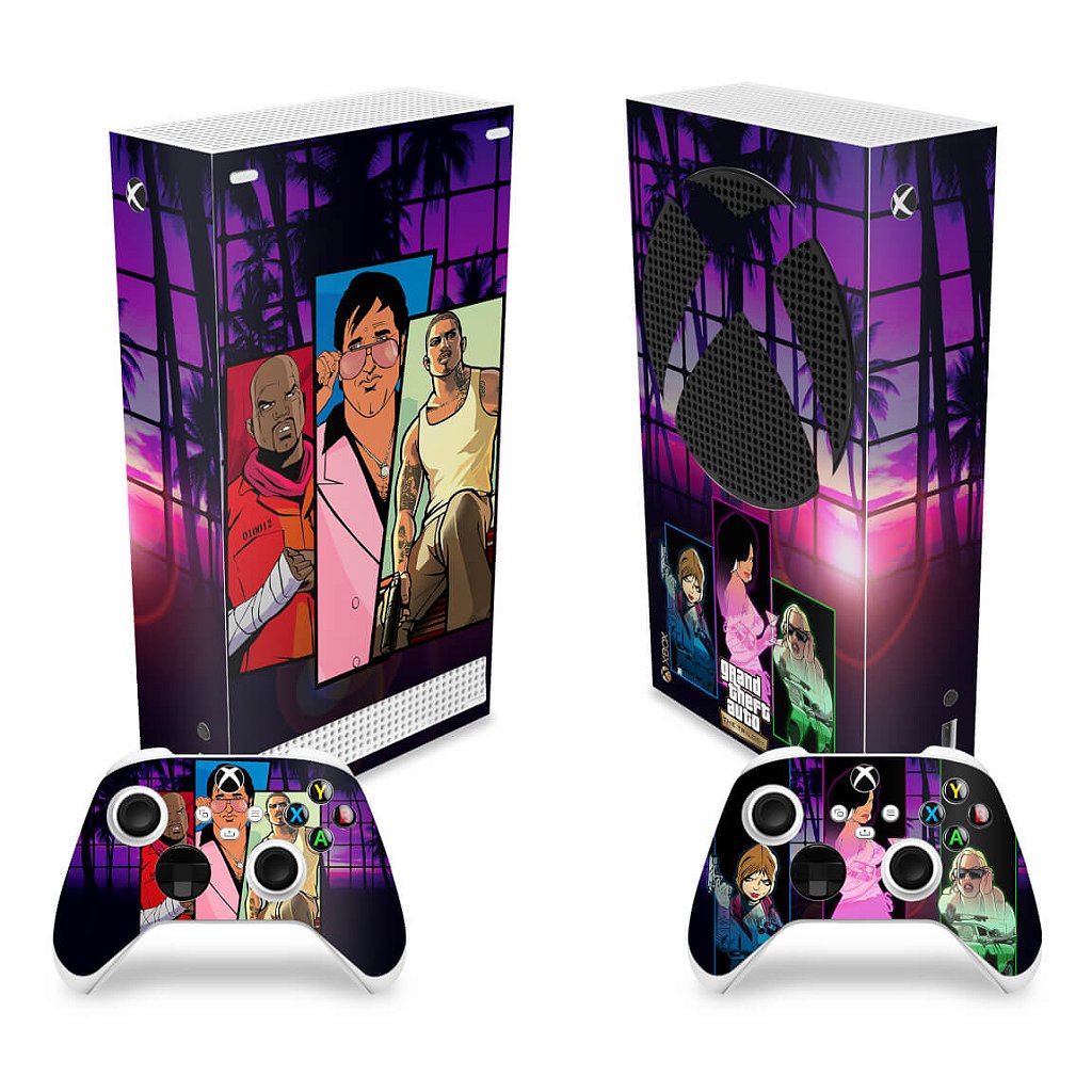 Skin Anti-Rage Xbox Series S Vertical - GTA The Trilogy